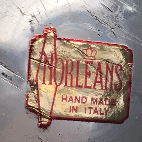 Vintage NORLEANS Wine Claret Decanter Silver Plate Cut Glass Made in Italy - Picture 8 of 13